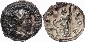 The Roman Empire
Trebonianus Gallus. 251-253 AD. AR Antoninianus 3,60g. Rome mint. IMP CAE C VIB TREB GALLVS AVG, radiate, draped, and cuirassed bust ...