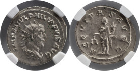 The Roman Empire
Philip I. Rome. Circa 244-249. AR antoninianus. IMP M IVL PHILIPPVS AVG, radiate, draped & cuirassed bust right / AEQVITAS AVGG, Aequ...