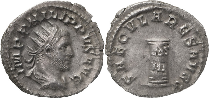 The Roman Empire
Phillip I. Rome. Circa 244–249. AR Antoninianus 3.52 g. IMP PHI...