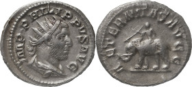 The Roman Empire
Phillip I. Rome. Circa 244–249. AR Antoninianus 4.37 g. IMP PHILIPVS AVG, radiate, draped and cuirassed bust right, seen from behind ...