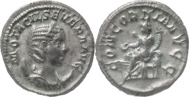 The Roman Empire
Otacilia Severa. Rome. Circa 244-249. AR Antoninianus 4.06 g. M OTACIL SEVERA AVG, diademed and draped bust right on crescent / CONCO...