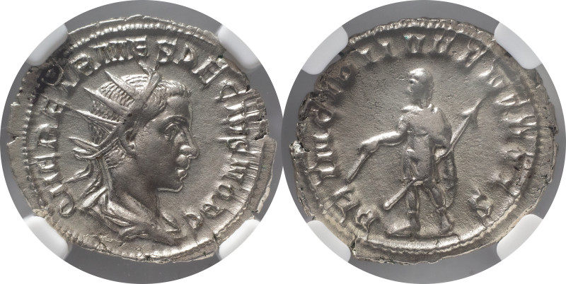 The Roman Empire
Herennius Etruscus. Rome. Circa 251. AR Antoninianus. Q HER ETR...