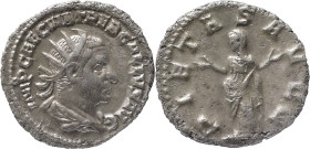 The Roman Empire
Trebonianus Gallus AR Antoninianus, 3.86g. Rome, AD 251-253. IMP CAE C VIB TREB GALLVS AVG, radiate, draped, and cuirassed bust right...
