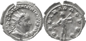 The Roman Empire
Valerian I. Rome. Circa 253-260. AR antoninianus 2.96 g. IMP C P LIC VALERIANVS AVG, radiate draped and cuirassed bust right / APOLIN...