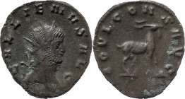 The Roman Empire
Gallienus. Rome. Circa 253-268. AR Antoninianus 2.80 g. GALLIENVS AVG, radiate head right / IOVI CONS AVG, goat standing or walking r...