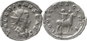 The Roman Empire
Valerian II. Cologne. Circa 256-258. AR Antoninianus 3.07 g. VALERIANVS CAES, radiate, draped bust right / IOVI CRESCENTI, the child ...