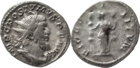 The Roman Empire
Postumus, 260 – 269. Treveri 261, AR Antoninianus 3.06 g. IMP C POSTVMVS P F AVG Radiate, draped and cuirassed bust r. Rev. FIDES MIL...