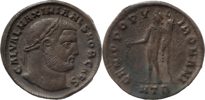 The Roman Empire
Galerius, as Caesar, 293-305. AE Follis 9.95 g, Heraclea.. GAL ...