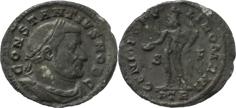 The Roman Empire
Constantius I, as Caesar. AE Nummus 8.26 g. Treveri. AD 303-305...