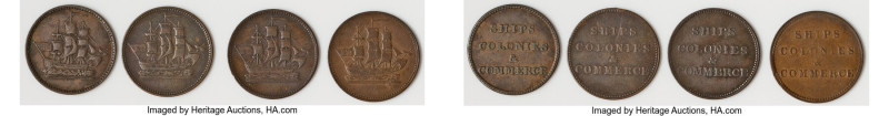 Prince Edward Island 4-Piece Lot of Uncertified "Ships Colonies & Commerce" 1/2 ...