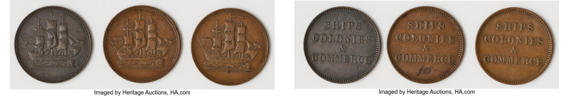 Prince Edward Island 3-Piece Lot of Uncertified "Ships Colonies & Commerce" 1/2 ...