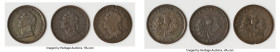 Nova Scotia. George IV 3-Piece Lot of Uncertified "Thistle" 1/2 Penny Tokens 1832 Fine, NS-1D1. Long left ribbon. Engrailed edge. Sold as is, no retur...