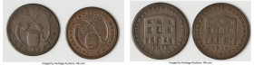 Nova Scotia Pair of Uncertified "Black's - Halifax" 1/2 Penny Tokens 1816, 1) 1/2 Penny Token, NS-15A. "Halifax Nova Scotia." 2) 1/2 Penny Token, NS-1...