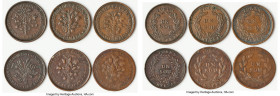 Lower Canada 6-Piece Lot of Uncertified Assorted "Bouquet" Sou Tokens ND VF, Includes various types, as pictured. Sold as is, no returns. Sold for the...