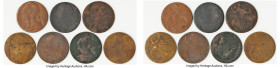 7-Piece Lot of Uncertified 1/2 Penny Blacksmith Tokens ND VF, 1) 1/2 Penny Blacksmith Token, BL-1. 7.75gm. 2) 1/2 Penny Blacksmith Token, BL-2A3. 3.94...