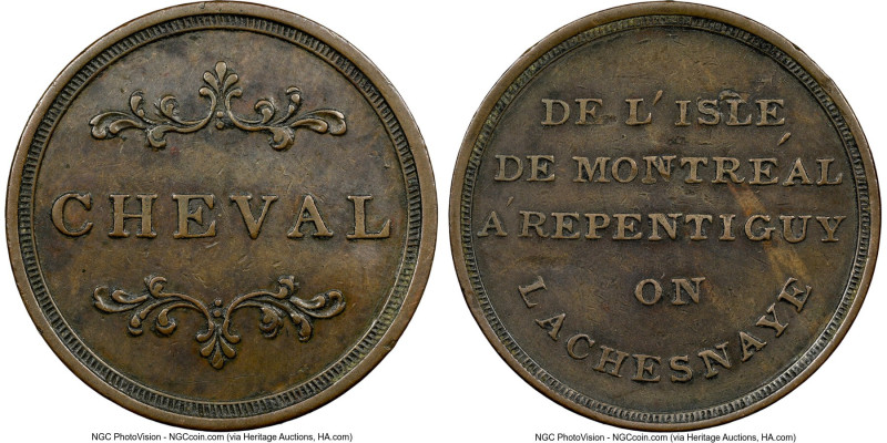 Lower Canada "Bout De L'Isle - Cheval" Token ND (1808) XF Details (Cleaned) NGC,...