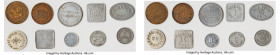 Quebec 10-Piece Lot of Uncertified Assorted Tokens, Copper-nickel "Mt. St. Louis Institut" Montreal, Quebec, 25c; Aluminum " E.N. Turner-Marchand-Tail...