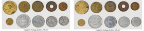 10-Piece Lot of Uncertified Assorted Tokens, Brass (uniface) "D.H. Welsh-Caterer and Confectioner;" Brass (Uniface) "W.J. Fenton," Good For 1 Quart; B...