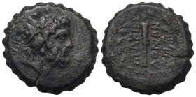 Makedonien. Unbestimmte Münzstätten.

 Bronze. Ca. 149 / 148 v. Chr.
Vs: Kopf des Poseidon mit Tainia und Dreizack über der Schulter rechts.
Rs: K...