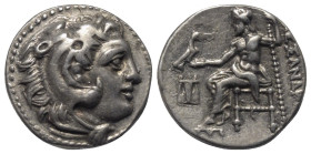 Königreich Makedonien. Alexander III. der Große (336 - 323 v. Chr.).

 Drachme (Silber). Ca. 323 - 319 v. Chr. Kolophon.
Vs: Kopf des jugendlichen ...