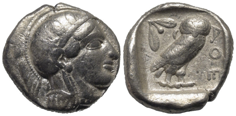 Attika. Athen.

 Tetradrachme (Silber). Ca. 454 - 404 v. Chr.
Vs: Kopf der At...