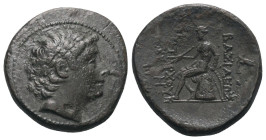 Seleukidisches Königreich. Antiochos III. (223 - 187 v. Chr.).

 Bronze. Ca. 223 - 187 v. Chr. Sardeis.
Vs: Kopf des Antiochos III. mit Diadem rech...