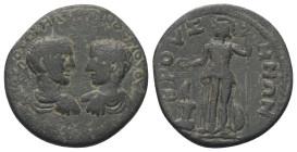 Phrygien. Bruzus. Maximinus I. Thrax (235 - 238 n. Chr.).

 Bronze.
Vs: Die Büsten des Maximinus I. mit Lorberkranz und Maximus einander gegenüber,...