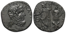 Pisidien. Termessos Major. Pseudo-autonome Prägung.

 Bronze. Ca. 3. Jhdt. n. Chr.
Vs: Kopf des bärtigen Zeus mit Lorbeerkranz rechts.
Rs: Athena ...