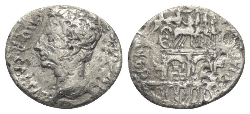 Augustus (31 v. - 14 n. Chr.).

 Denar (Silber). 17 - 16 v. Chr. Ungesicherte ...