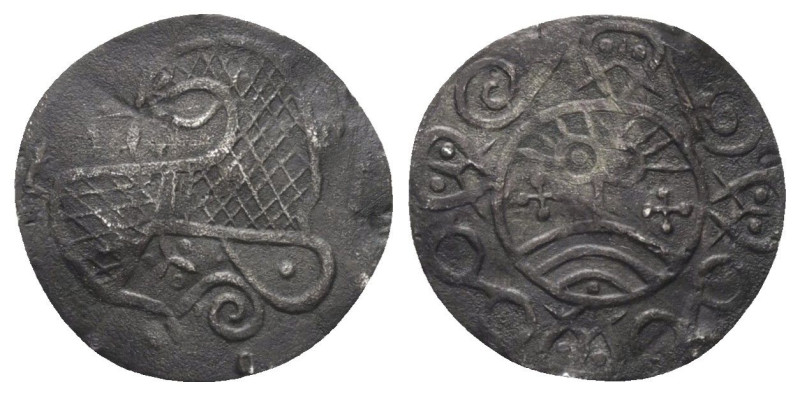 Dänemark. Hedeby-Prägungen (9. Jhdt.). Pfennig (Silber).

 Denar (Silber). Mit...