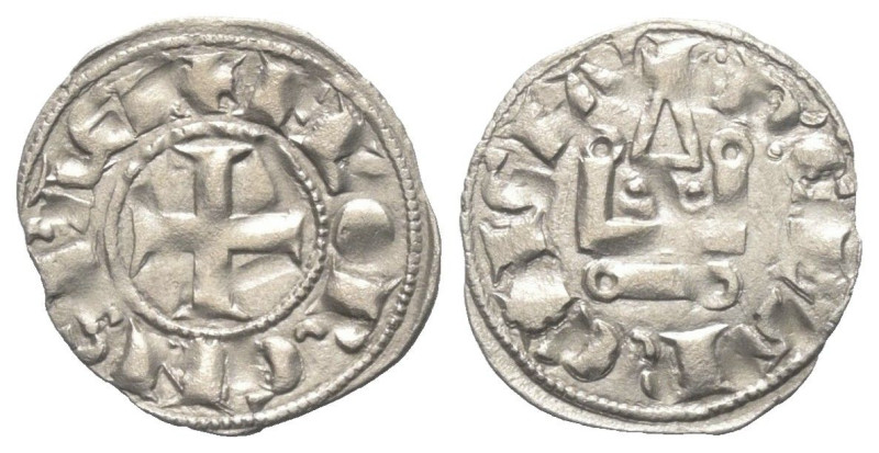 Achaia - Fürstentum. Florent von Hainaut (1289 - 1297).

 Denar (Silber).
Vs:...