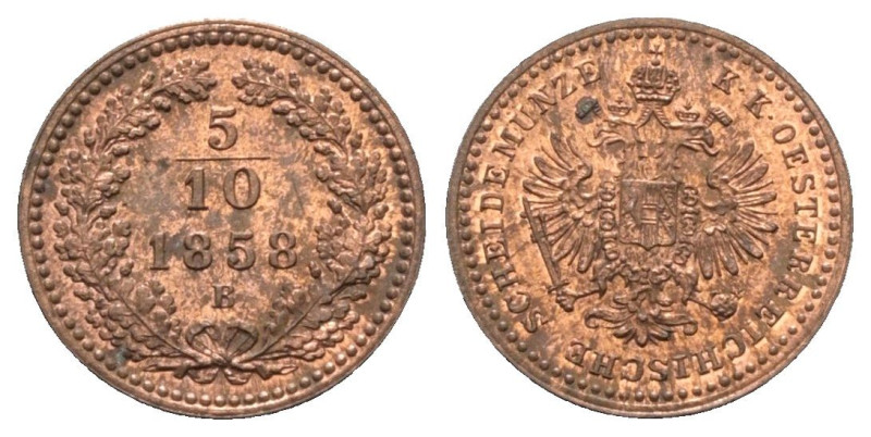 Kaisertum Österreich (1804 - 1918). Franz Joseph I. (1848 - 1916).

 5/10 Kreu...