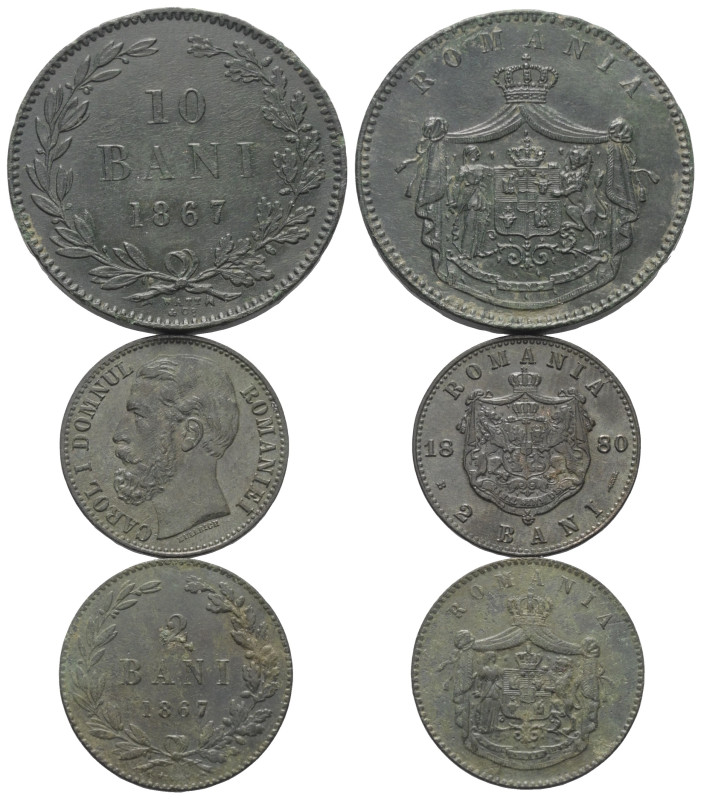 Europa - Lots.


Rumänien.
Karl I. als Fürst (1866 - 1881).

Lot (3 Stück,...