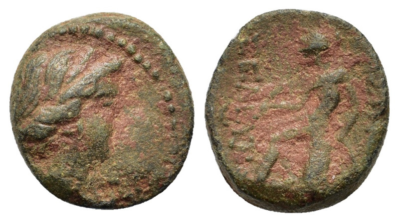 Italy, Bruttium, Terina, c. 350-275 BC. Æ (16,1mm, 4.35g). Head of nymph to righ...