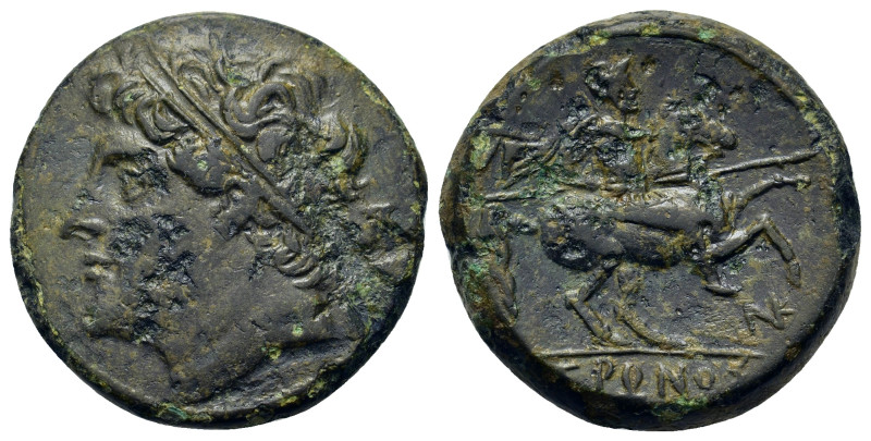 Sicily, Syracuse. Hieron II (275-215 BC). Æ (26mm, 14.3g). Diademed head l. R/ W...