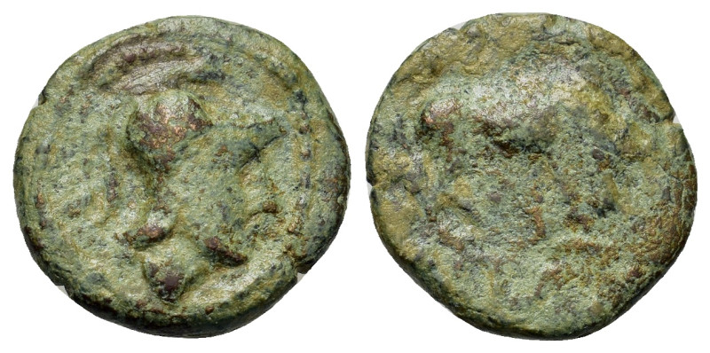 Macedon, Pella, after 168 BC. Æ (15mm, 2.7g). Contemporary imitation. Crude head...