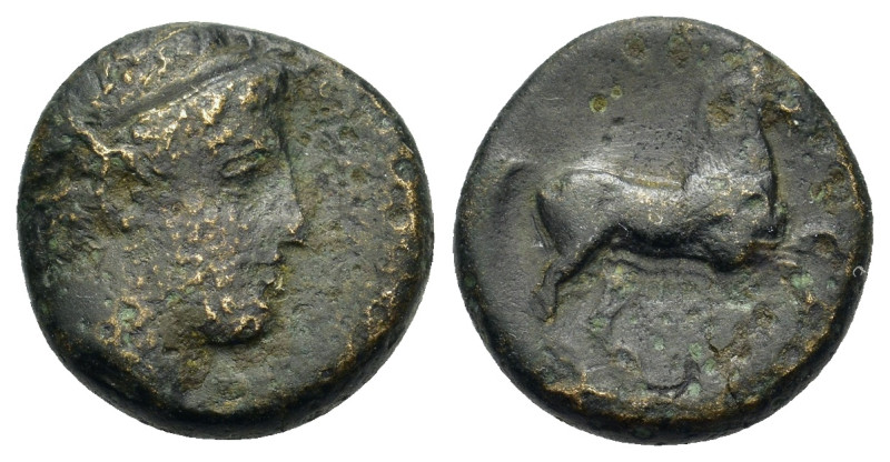 Kings of Macedon. Alexander II (370/69-368/7 BC). Æ Unit (14,5mm, 3.46g). Hero T...