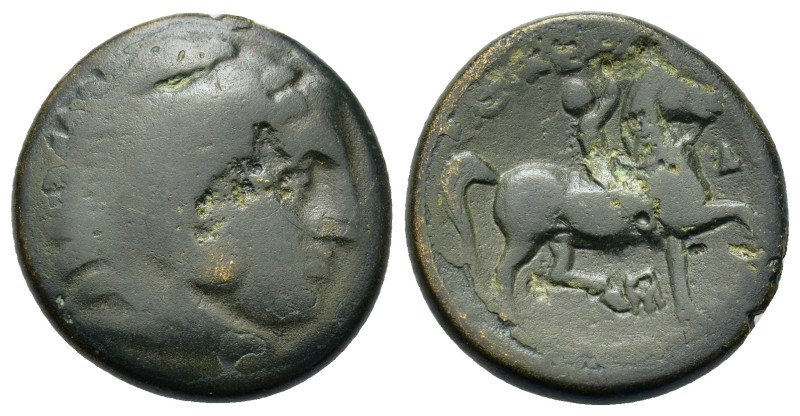 Kings of Macedon, Kassander (316-297 BC). Æ (19,2mm, 6.2g). Head of Herakles r.,...