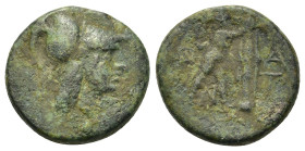 Kings of Macedon. Antigonos II Gonatas (277/6-239 BC). Æ Unit (16,5mm, 4.00 g). Pella or Amphipolis mint. Struck circa 271/0-239 BC. Helmeted head of ...