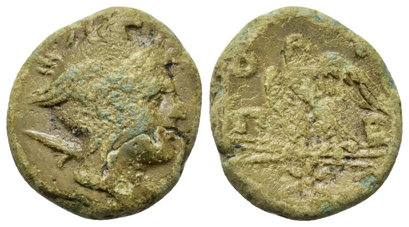 Kings of Macedon. Perseus (179-168 BC). Æ (19mm, 4.4g). Head of the hero Perseus...