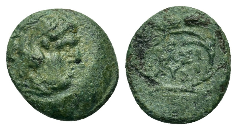 Kings of Thrace. Lysimachos (305-281 BC). Æ Unit (13,7mm, 2g). Lysimacheia (?). ...