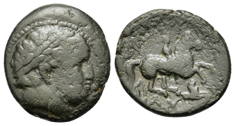 Kings of Thrace. Lysimachos (305-281 BC). Æ Unit (16,7mm, 3.6g). In the name and...