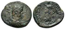 Kings of Thrace. Rhaiskuporis I & Kotys II (48-42 BC). Æ (21mm, 7g). Uncertain mint in Thrace. Diademed and draped bust of Kotys II r. R/ Nike advanci...