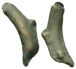 Skythia. Olbia, c. 524-350 BC. AE (22.8mm, 1.43g.); Dolphin, R/ Dolphin. SNG BM Black Sea 364.