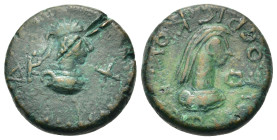 Kings of the Bosporos. Rhescuporis V, with Constantine I (314/5-341/2). BI stater (19,5mm, 7.35g). Dated B.E. 621 (A.D. 324/5). Draped bust of Rhescup...