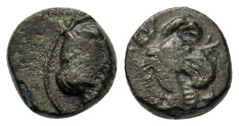 Mysia, Lampsakos, c. 4th-3rd century BC. Æ (9,2mm, 1.5g). Female head r. R/ Forepart of Pegasos r. SNG France 1223-6; SNG Copenhagen 206-7.
