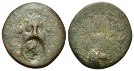 Troas, Alexandreia, c. 164-135 BC. Æ (21,8mm, 5.9g). Laureate head of Apollo facing. R/ Lyre; star to lower left; all within laurel wreath. Bellinger ...