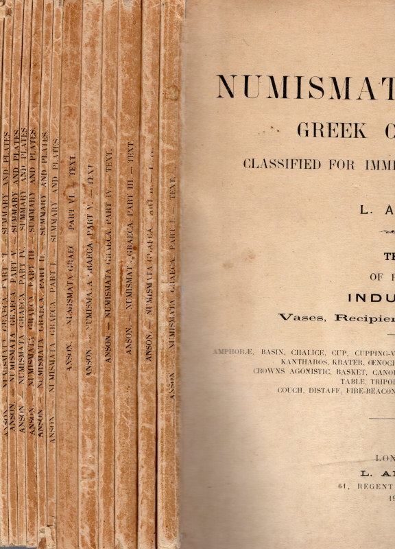 ANSON L. - Numismata Graeca. Greek coin-type. Classified for immediate identific...