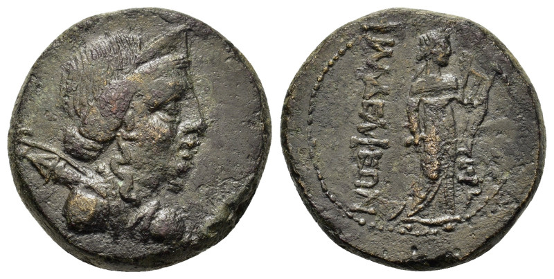 Lydia, Philadelphia, c. 1st century BC. Æ (19,8mm, 8.5g). Draped bust of Artemis...