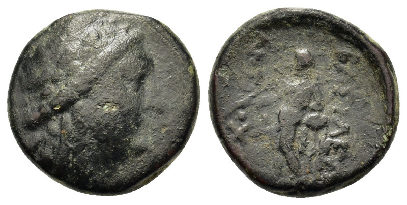 Seleukid Kings. Antiochos III (222-187 BC). Æ (15mm, 3.2g). Sardes. Laureate hea...